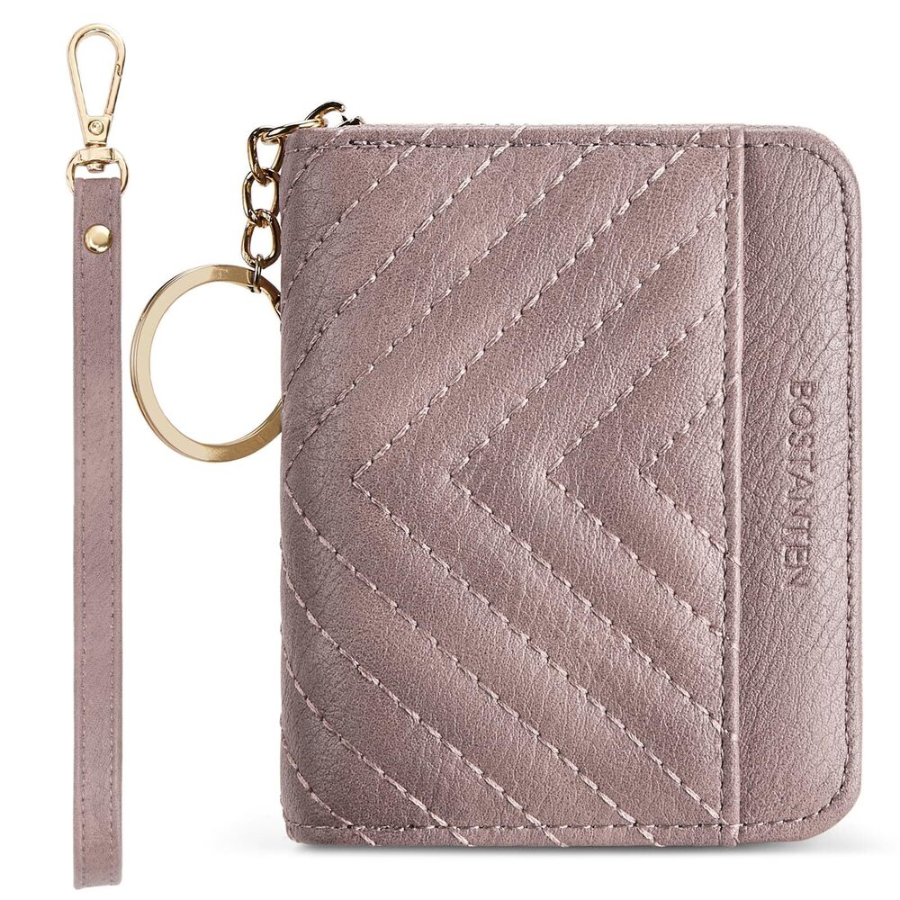 1796 Credit Card Holder Wallet RFID Blocking Leather Small Wallet Zipper